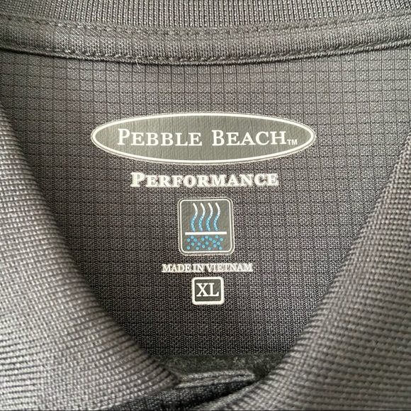 Pebble Beach Mens Short Sleeves Black Polo Shirt XL - Picture 3 of 9